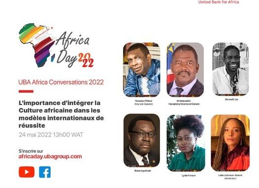 Journée de l’Afrique 2022:  LE GROUPE UBA TIENT UNE ASSISE VIRTUELLE SUR LA CULTURE AFRICAINE COMME INGREDIENT DES MODELES DE REUSSITE A L’INTERNATIONAL