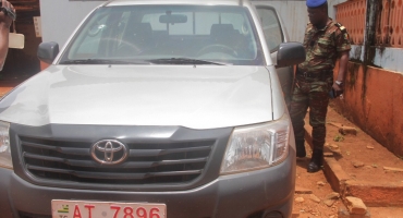 Lutte contre l’insécurité: Un véhicule 4×4 volé retrouvé et présenté à la presse
