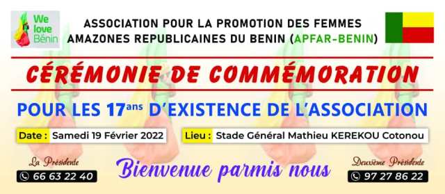 Bénin: l’Association pour la Promotion des Femmes Amazones Républicaines du Bénin fête ses 17 ans d’existence en  liaison avec les   Femmes Guerrières Républicaines du Nord